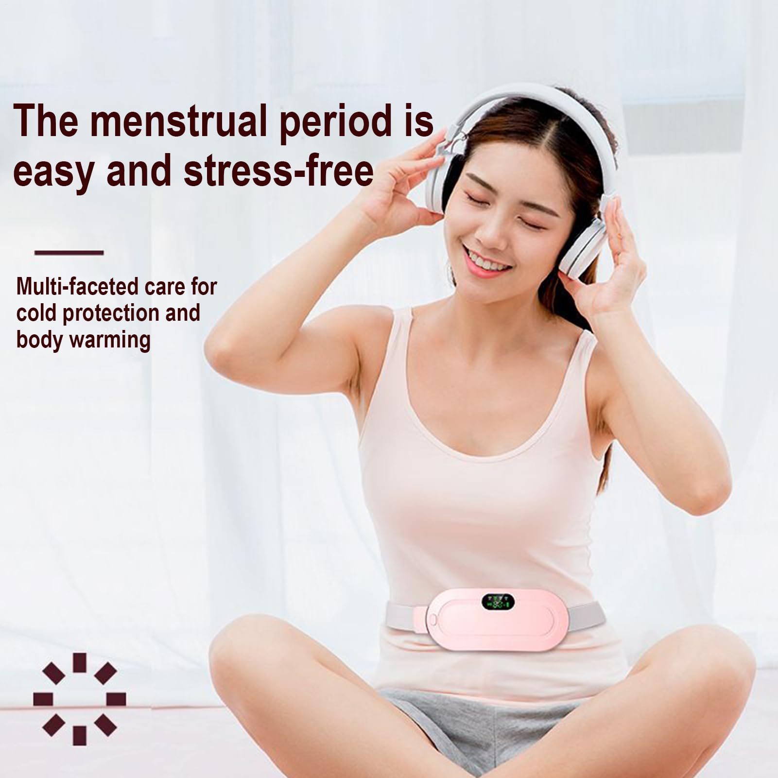 Bouillotte Électrique Rechargeable Sans Fil | Ceinture Chauffante Menstruelle Ergonomique Pour Soulager Les Règles, Crampes Abdominales Et Douleurs | Idéal Femmes, Filles, Mamans, Sœurs