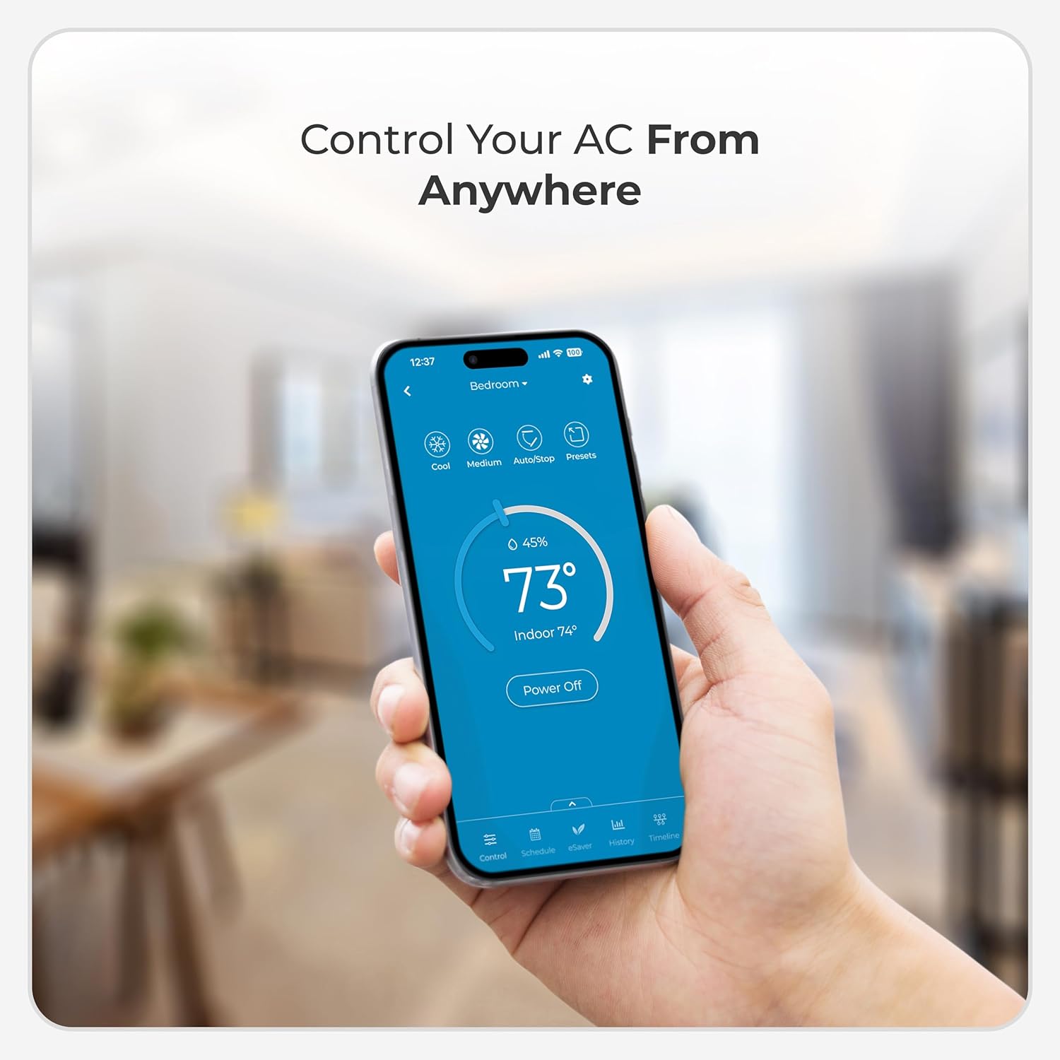 Breez Max | ENERGY STAR CERTIFIED Smart AC Controller | WiFi Thermostat for Mini-Split, Window, Portable ACs/Heat Pumps | AI-Based Tech | Free App, No Subscriptions | Alexa, Google, IFTTT etc. (Black) 6 71POUu0LFZL. AC SL1500