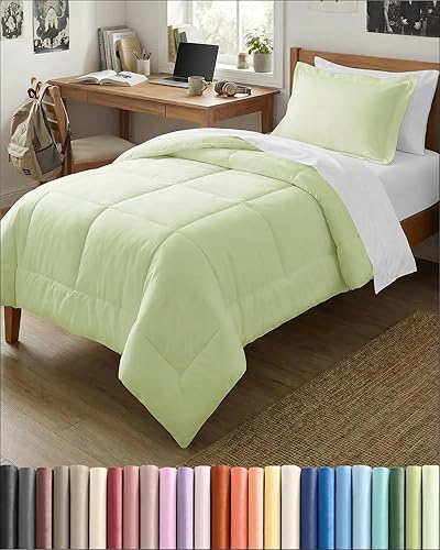 Miniatura 14 de Juego de edredón de tamaño Queen - Juego de cama de 3 piezas para todas las estaciones - 1 edredón suave acolchado con cintas en las esquinas y 2