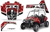 AMR Racing UTV Graphics kit Sticker Decal Compatible with Polaris RZR 170 2009-2021 - Reaper Red