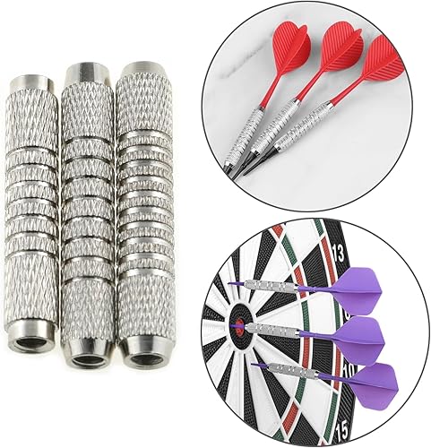 Miniatura 7 de 9pcs 101214G Dart Barrels Reemplazo Set Plata para la práctica de dardos