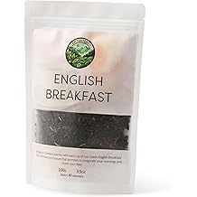 Sattva Tea Co | English Breakfast Black Tea | 100g/3.5oz Loose Leaf (Makes 40+ Cups) | Bold, Malty Blend | Sustainably Sourced, Vegan &amp; Non-GMO