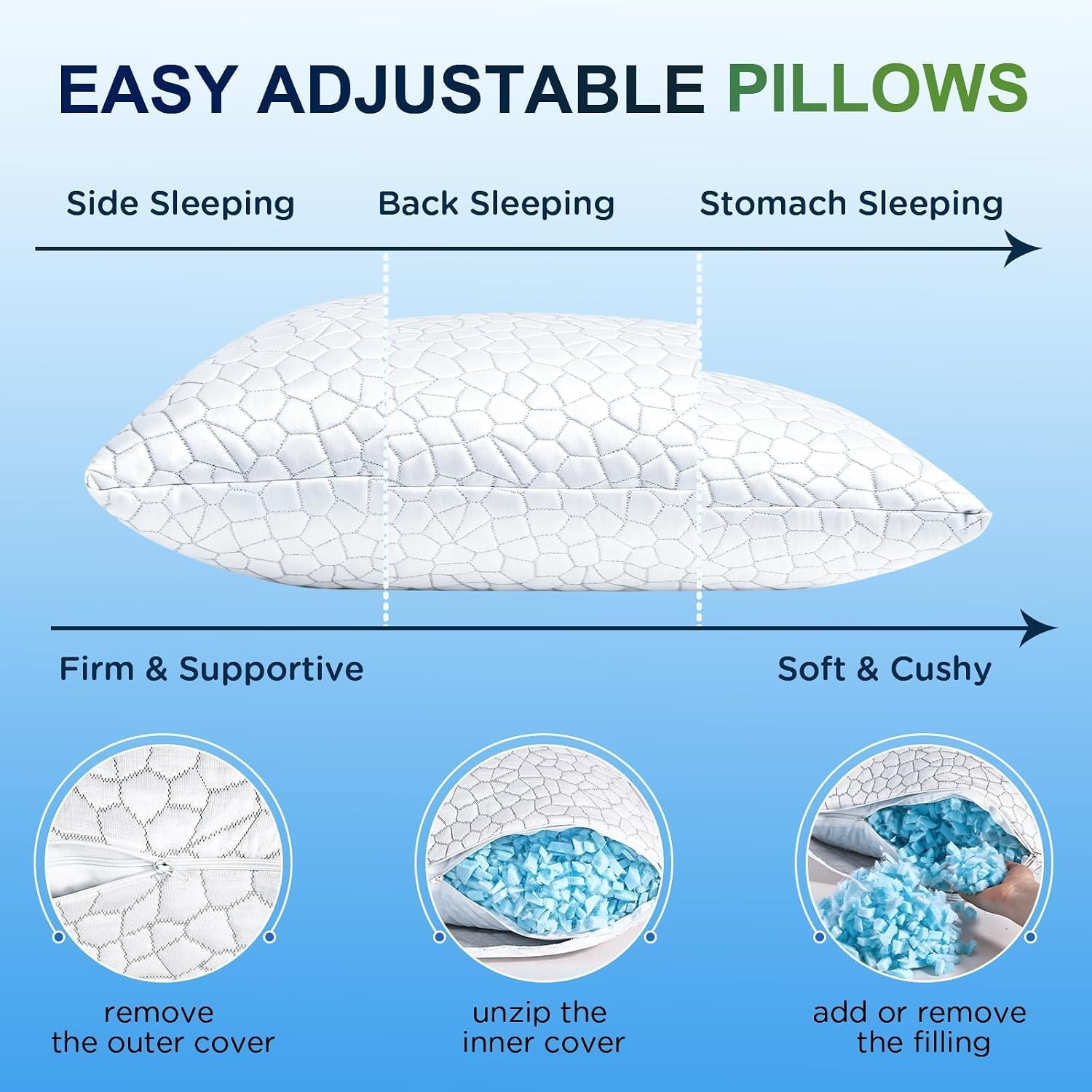 Paquete de 2 almohadas refrescantes