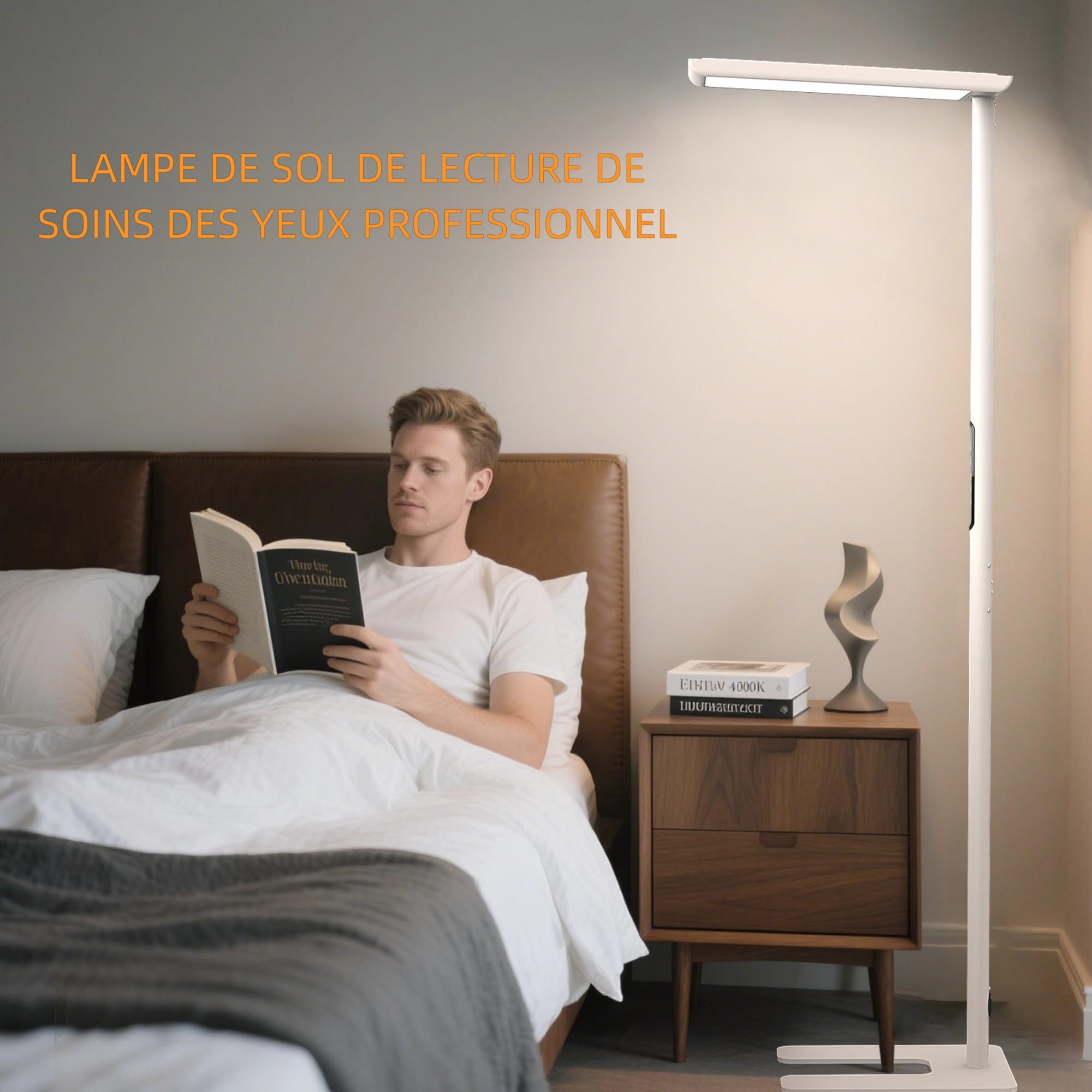 SOLLA LED Floodlight Büro Tageslicht, Lampe de bureau Floodlight Uplight und Downlight, 60W+50W-UGR≤16, adapté aux bureaux, lampe de bureau/lampe de lecture, bibliothèques, salles de conférence