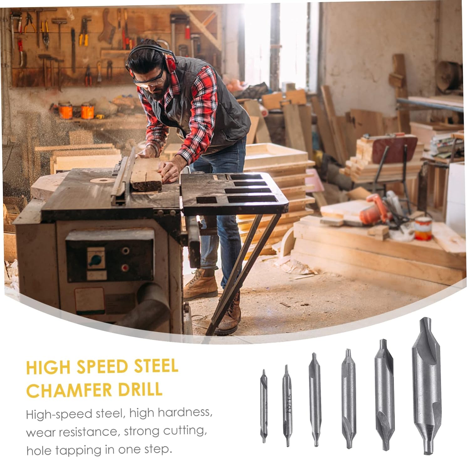 POPETPOP 12pcs High Speed Steel Center Drill Bit Chamfering Lathe Bits Precision Positioning for Efficient Chip Removal and Versatile Metalworking