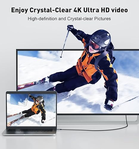 Miniatura 2 de TECHTOBOX Cable USB C a HDMI 4K, cable USB 3.1 tipo C a HDMI 2.0 de alta velocidad de 3 pies compatible con Thunderbolt 34 para MacBook ProAir, iPad