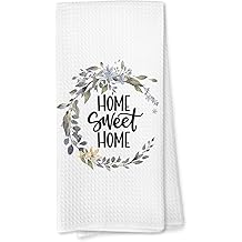 Voatok Home Sweet Home Garland Bath Towel,Family Sweet Gifts Decorative Towel,New Home Housewarming Decor,Mom Gifts