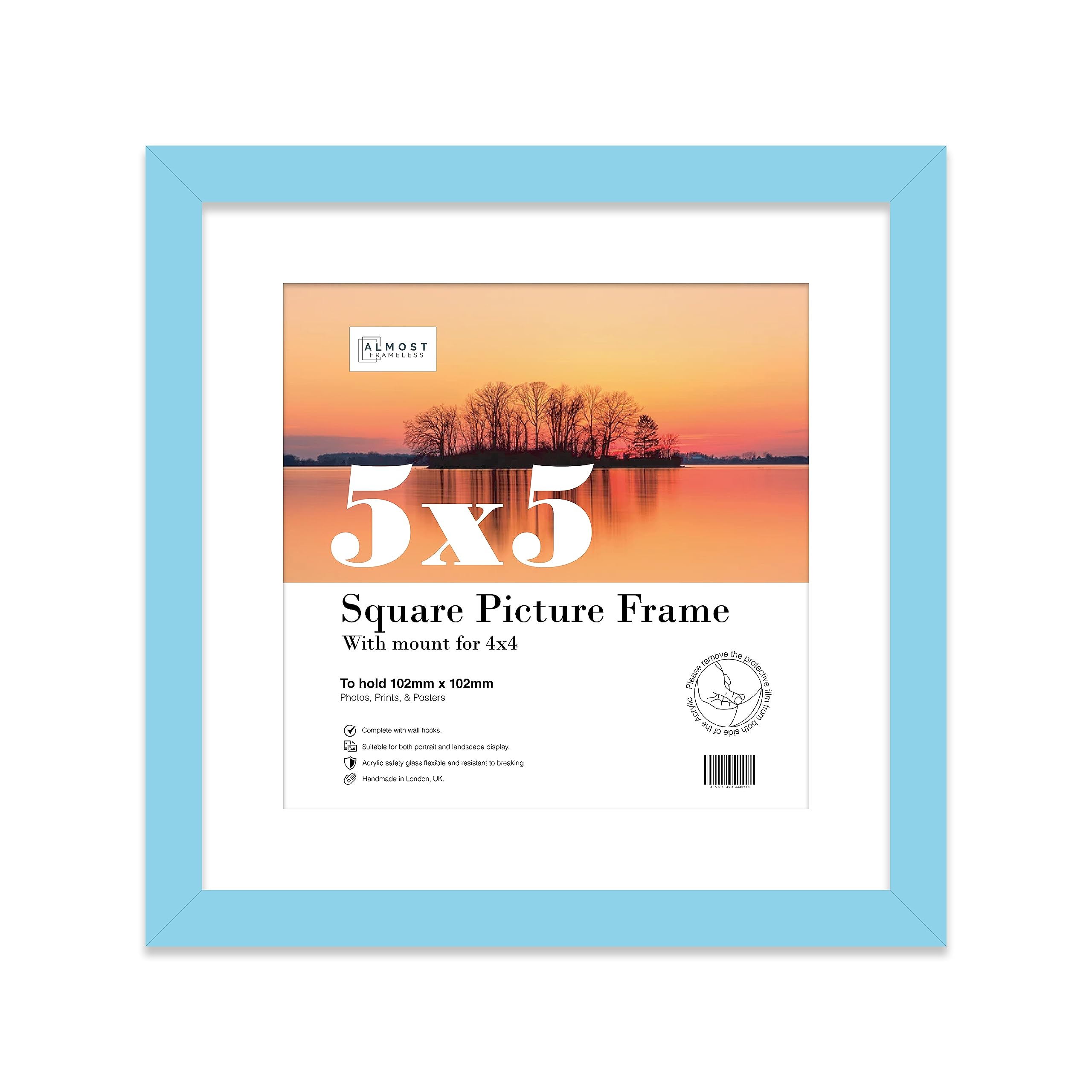 10X10" Green Picture Frame10X10" Square Frame With 9X9" Mount For 10X10"/9X9" Pictures Art Deco Style Room Decor1 Pack from B&Q