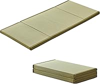 Vista 3 de HAGiHARA Tapete de tatami japonés, tapete plegable portátil de hierba Rush, colchón de futón tradicional para meditación, yoga, dormir o uso