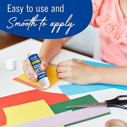 Miniatura 6 de Barras de pegamento para niños, barras de pegamento blancas a granel para el aula, 12 unidades, 1.3 onzas, lavables para todo propósito, para niños