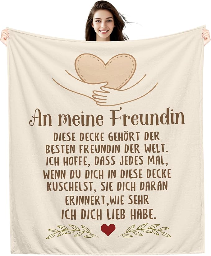 Beste Freundin Decke Geschenk