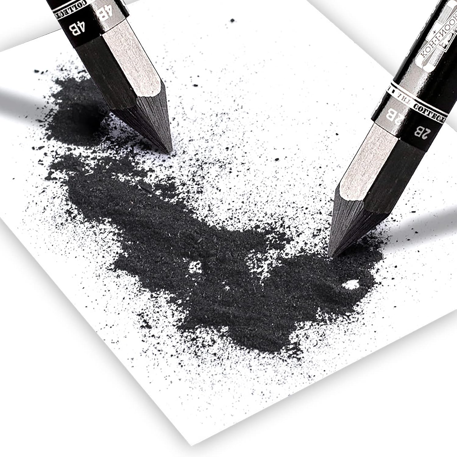 4Pcs Graphite Stick Set HB 2B 4B 6B Woodless Hexagonal Pencil Graphite Crayon for Adults Artist Sketching Drawing Shading Art Supplies