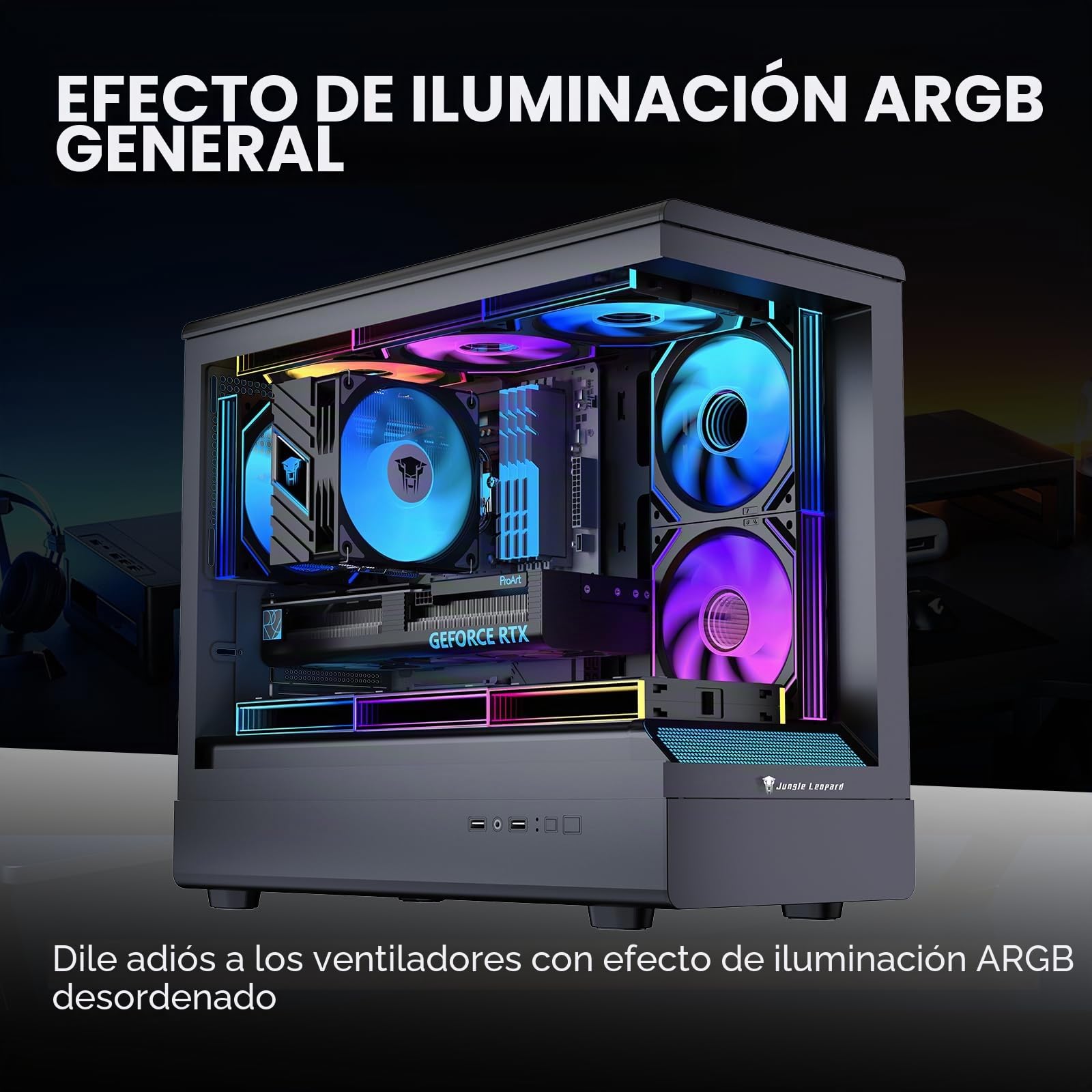 TZMRIT Interstellar-V2 Ventilador de Flujo Inverso Negro, Infinity Fan 120 mm, PWM ARGB RGB