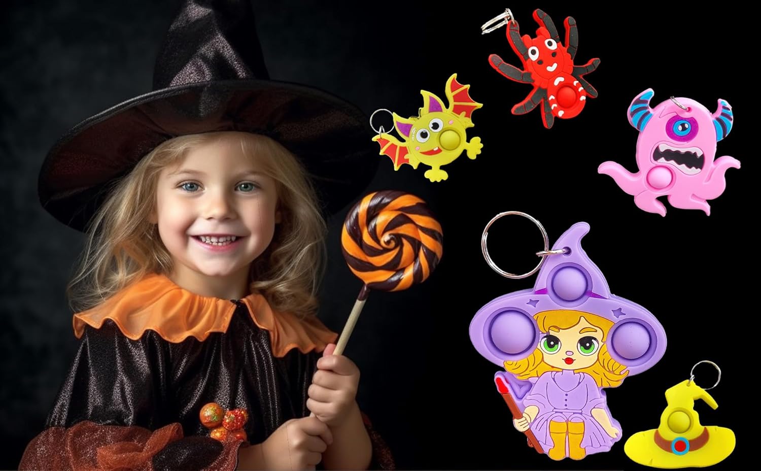 Bulk 30 Packs Push Fidget Bubble Mini Pop Fidget for Teens and Kids,Small Birthday Halloween Party Favors Supplies and Classroom Student Prizes Gifts