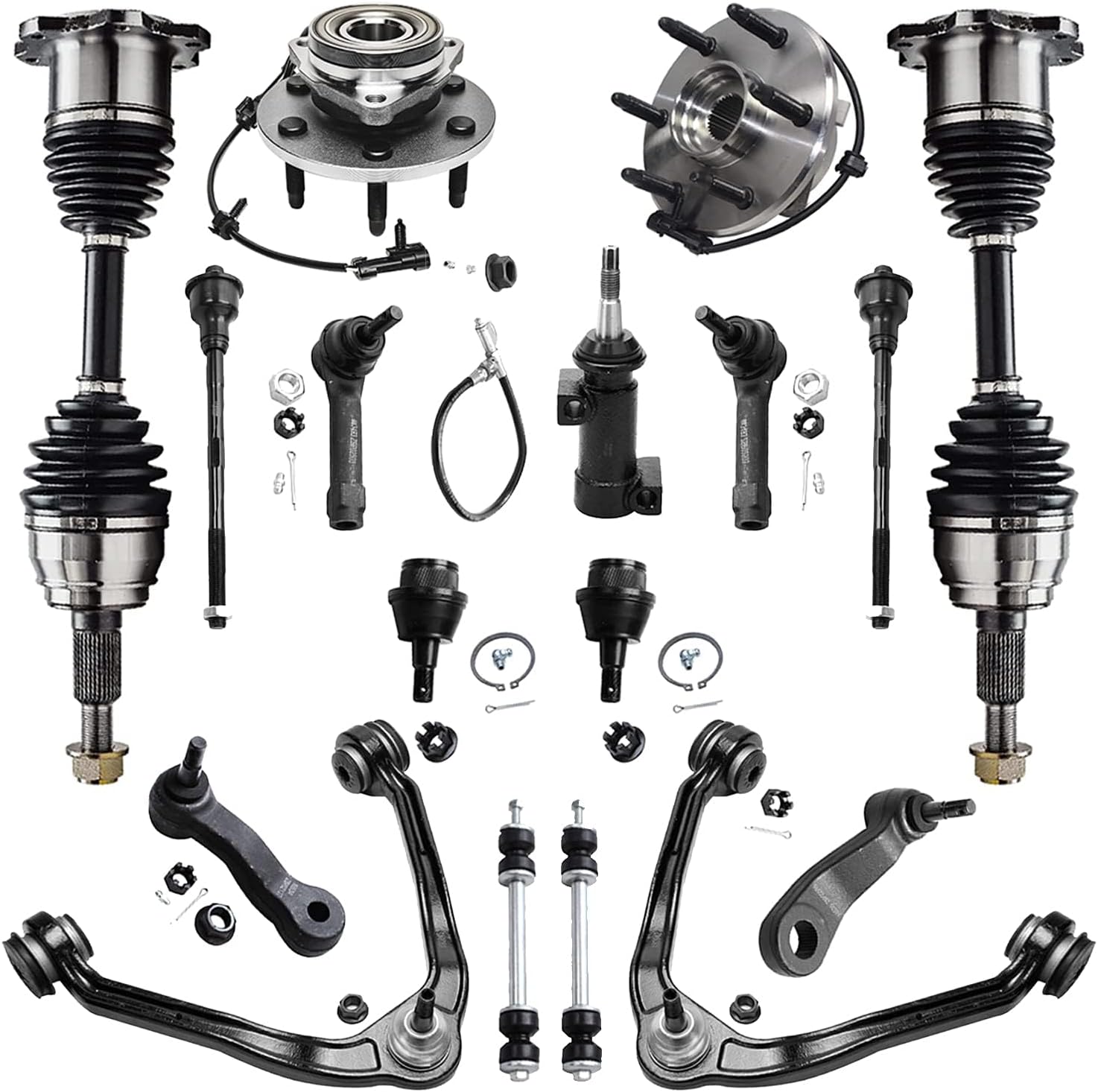 Detroit Axle 4WD Front End Suspension Kit for Chevy GMC