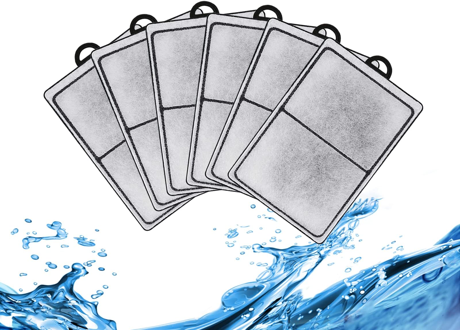 Fish Tank Filter Cartridge for Top Fin Cartridges,PF-L Aquarium Filter Cartridges,Replacement Filter Cartridge for TOP FIN PF20,PF30,PF40 & PF75 Power Filters(6pack)