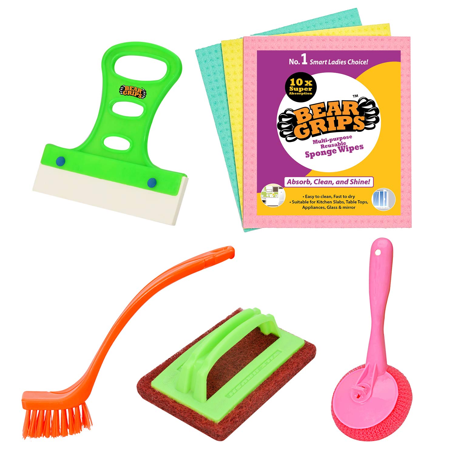 See full amazon price history chart for BEAR GRIPS Complete 7 Items Kitchen Cleaning Set with Sponge Wipes, Sink Brush, Table/Slab Wiper, Nylon Multipurpose Scrubber Brush and Heavy Duty Tile Brush Combo BEAR GRIPS Complete 7 Items Kitchen Cleaning Set with Sponge Wipes, Sink Brush, Table/Slab Wiper, Nylon Multipurpose Scrubber Brush and Heavy Duty Tile Brush Combo (B08KRG3LH8) Amazon Price History, Amazon Price Tracker