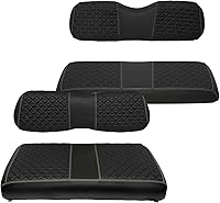 Vista 12 de XUANYUDG0769 Fundas de Asiento Delantero y Trasero para Carrito de Golf para EZGO TXT/RXV Club Car DS/Precedent Yamaha G29, Hechas de Vinilo