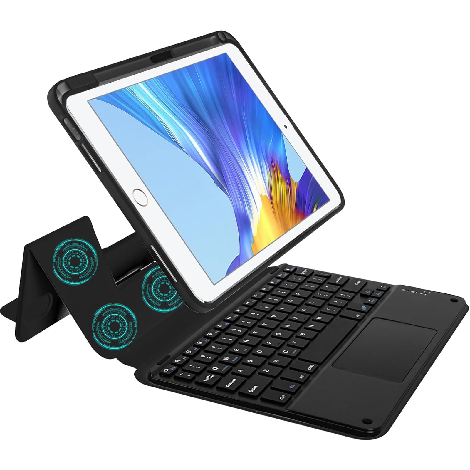 Miieadoo iPad Air 5th/4th Gen Keyboard Case with trackpad, Support iPad Air 11 inch M2 Pro 11"- Detachable Case 10.9/11 inch with Pencil Holder (Black