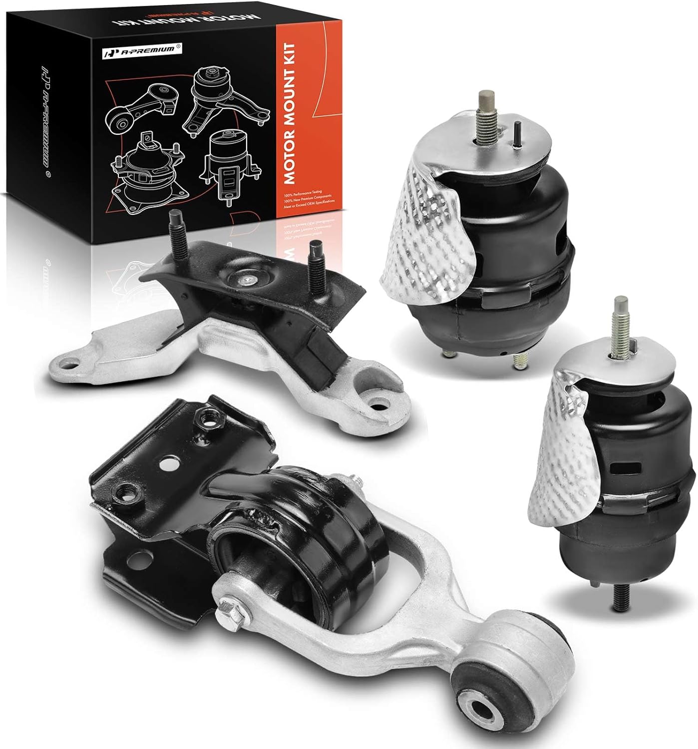 A-Premium 4PCS Engine Motor Mount and Transmission Mount Set [Automatic Transmission] Compatible with Chevrolet Impala 2012-2013, Impala Limited 2014-2016, V6 3.6L, Replace # 22857330 22946377