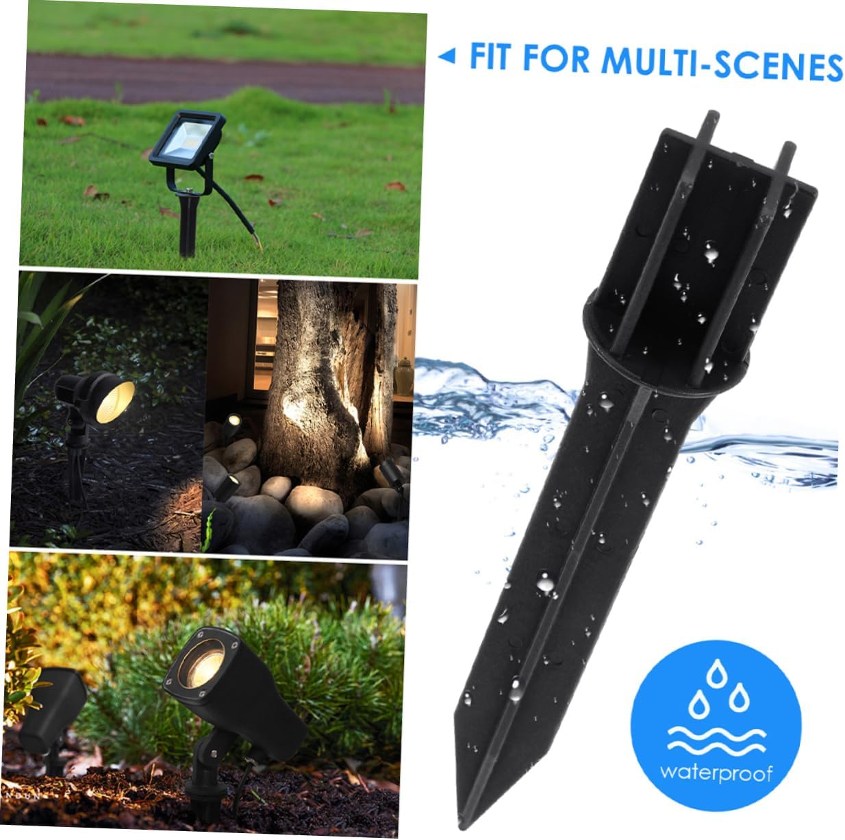 1set Garden Light Stakes Replacement for Solar Lights Easy Install Outdoor Led Accessories