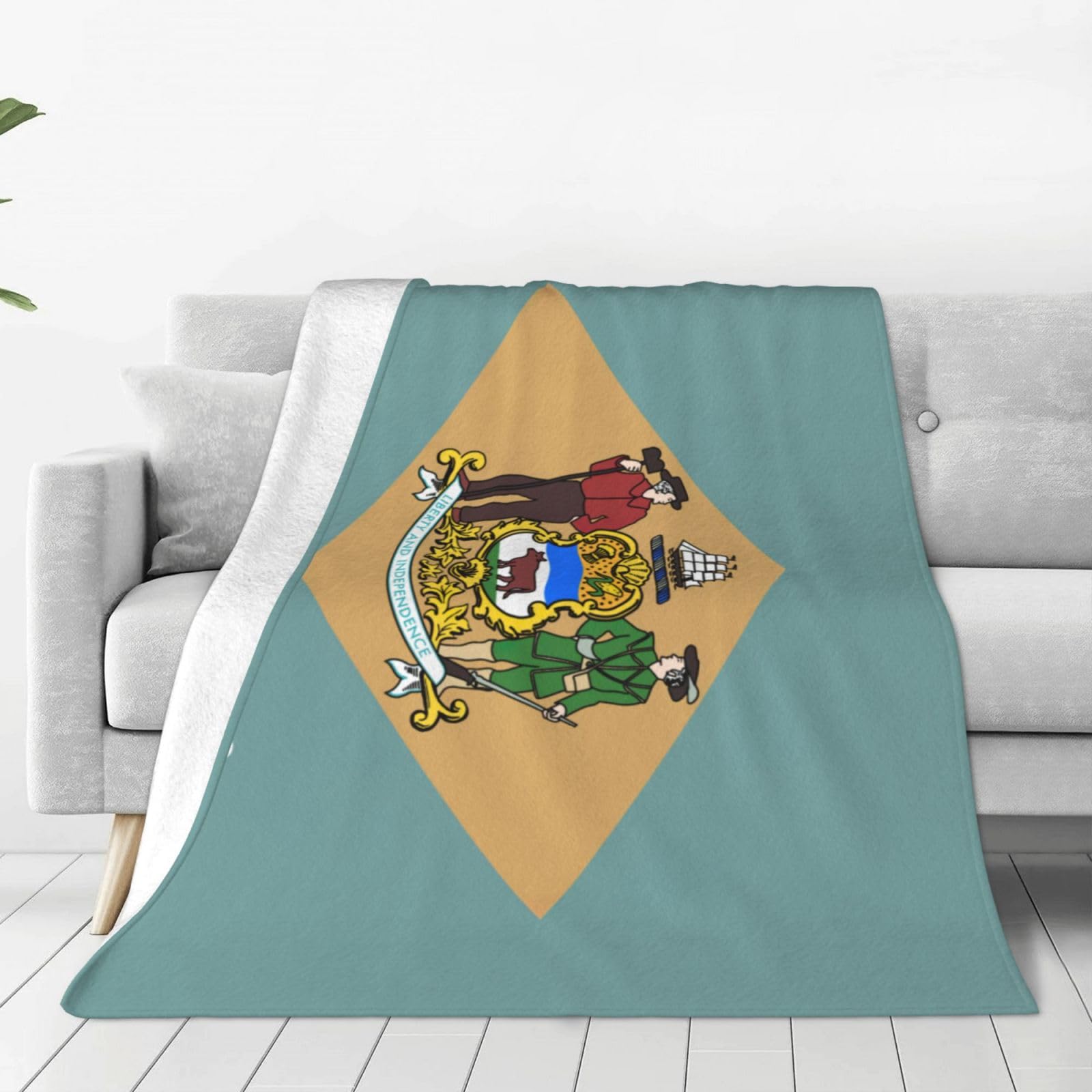Couverture polaire Delaware chaude contre le froid pour lit et canapé douillet