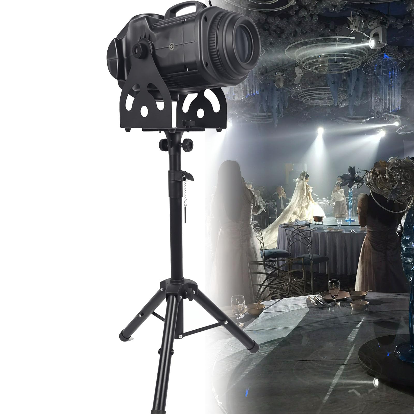 Światło Punktowe Stage Follow 400 W, Reflektor LED Z Ręcznym Sterowaniem, Ze Stojakiem I Regulowaną Przysłoną, Na Wesela, DJ-e, Dyskoteki, Imprezy I Wydarzenia Sceniczne