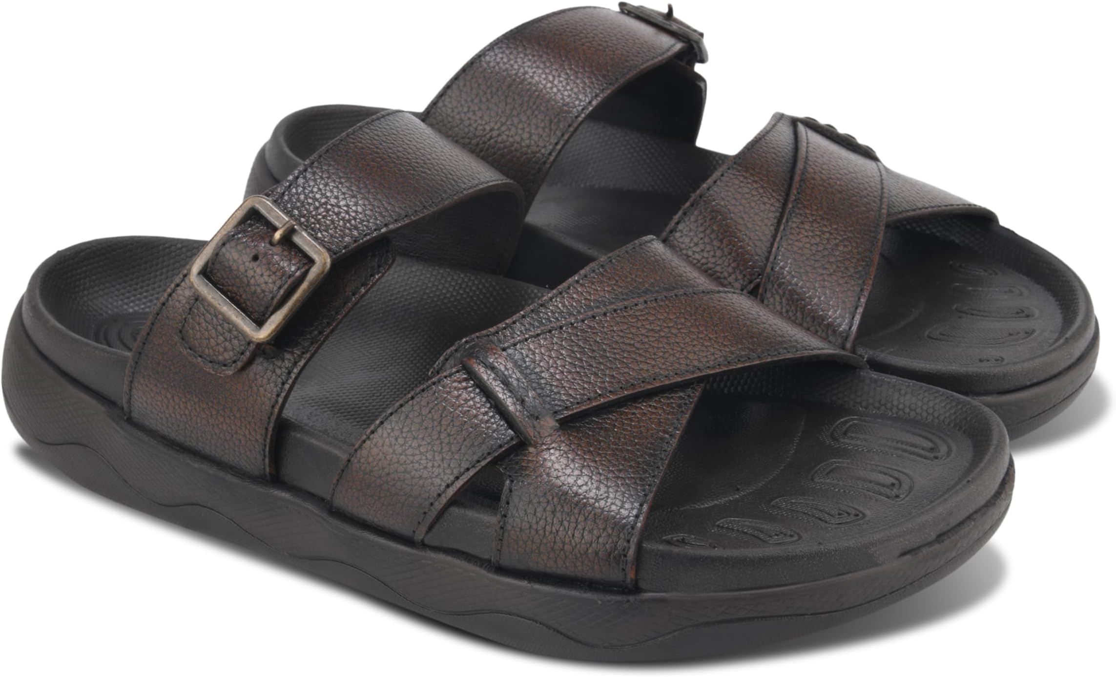 Men’s Casual Leather Buckle Sandals | Comfortable Open-Toe Sandals