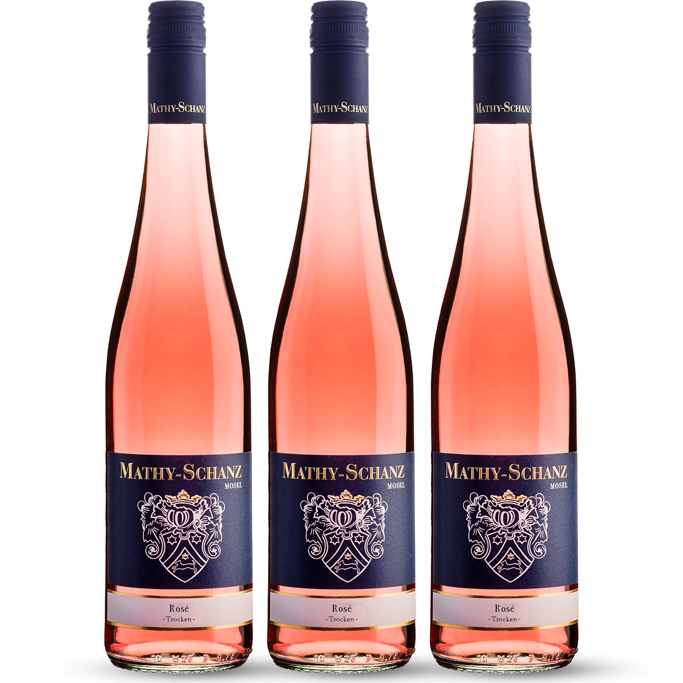 Weingut Mathy-Schanz - Rosé Trocken | Wein von der Mosel (3 Flaschen (3 x 0,75l))