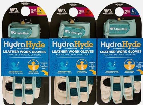 Guantes híbridos de trabajojardinería para mujer Cuero HydraHyde resistente al agua