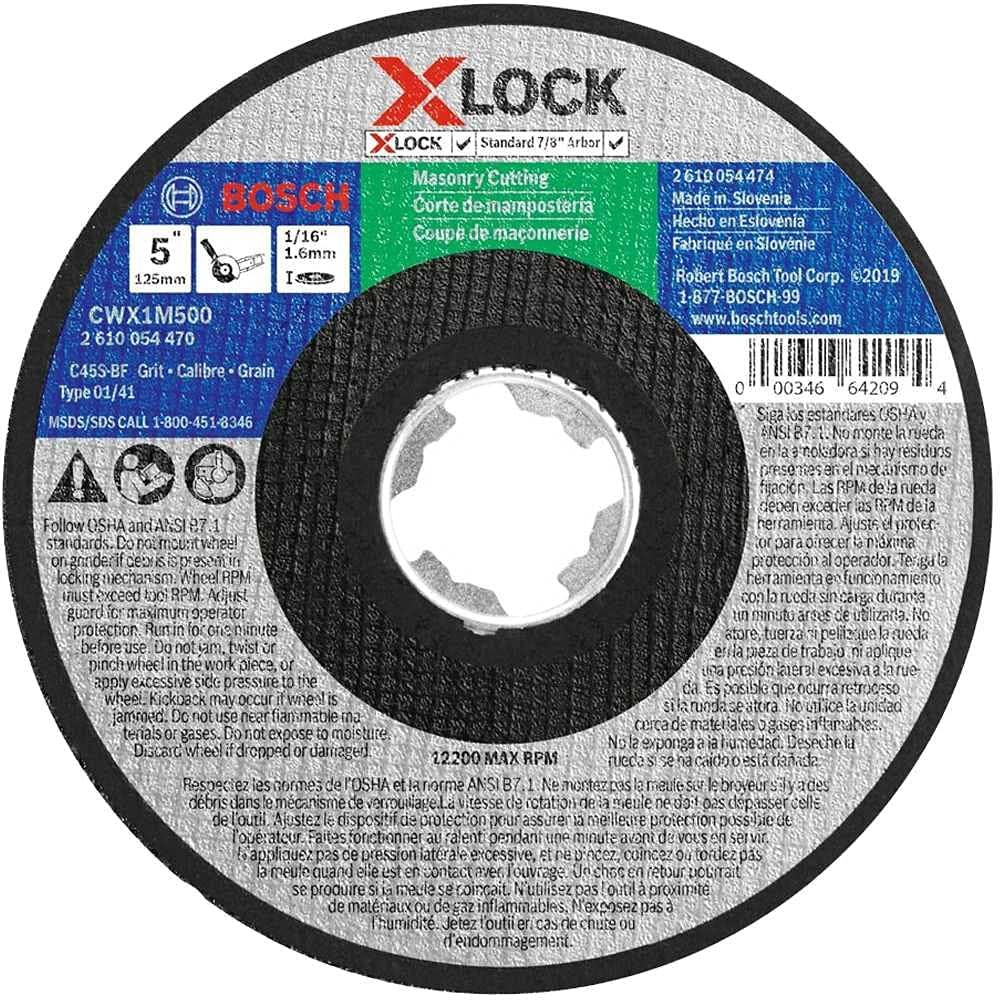 Amazon.com: BOSCH CWX1M500 5 in. x 1/16 in. X-Lock Masonry