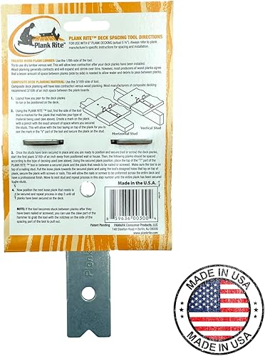 Miniatura 2 de Herramienta de separación y fijación de cubiertas de acero, paquete de 2 para uso con tablas de cubierta de 5-12 pulgadas, funciona para madera