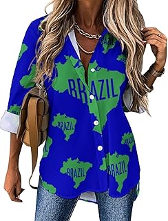 Floral Print Button Down Shirts for Women Party