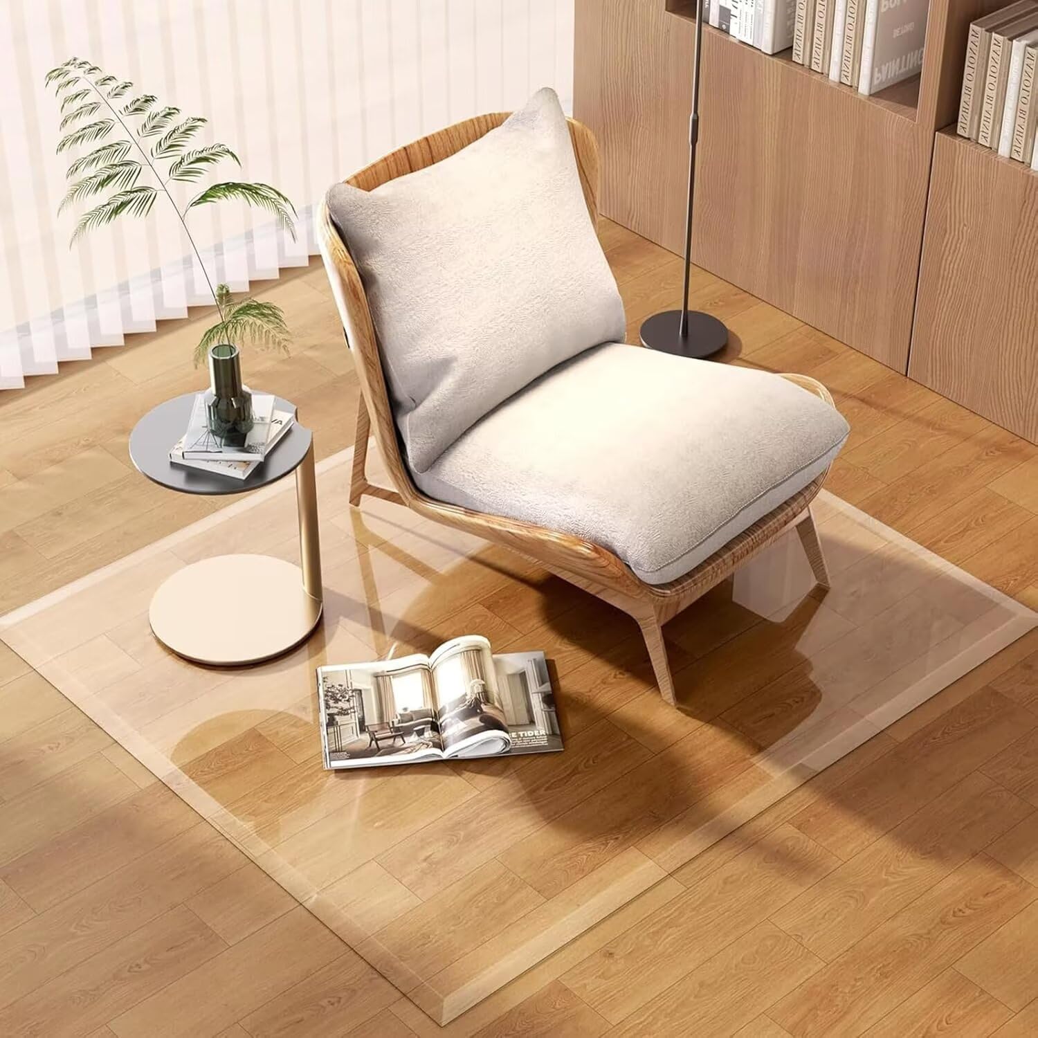 Protection de table en PVC transparent, 55,9 x 147,3 cm, imperméable, antidérapant pour table basse, table de nuit, commode, résine thermique, tapis en plastique