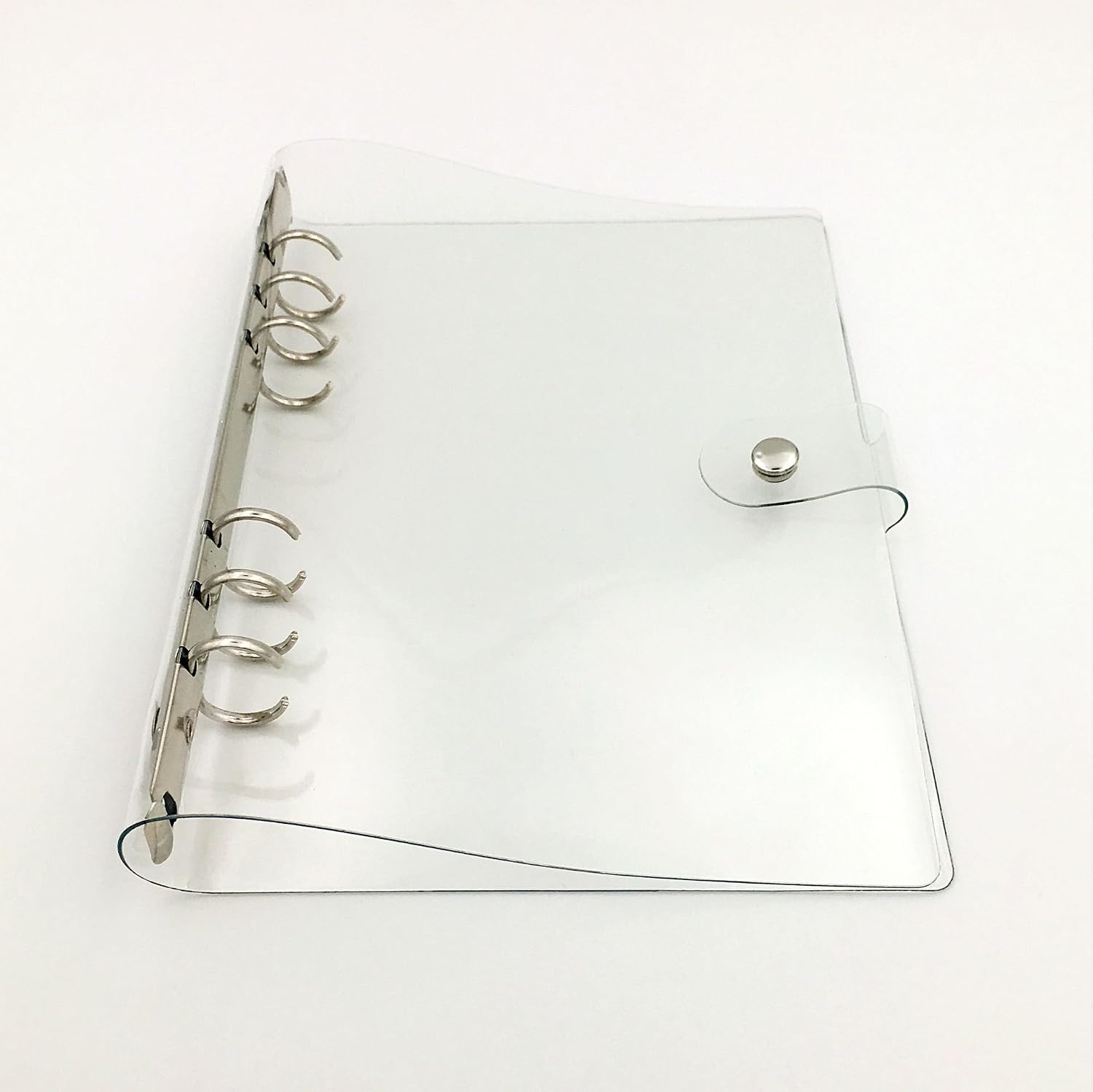 A5 6-Ring Loose Leaf Binder Journal from Chris.W, w/ 80 Insert Pages(Dot Grid/Square Grid/Ruled/Blank) + 6 Index Divider Tabs + 1 Clear Page Maker + 1 Ziplock Pouch Included, Refillable