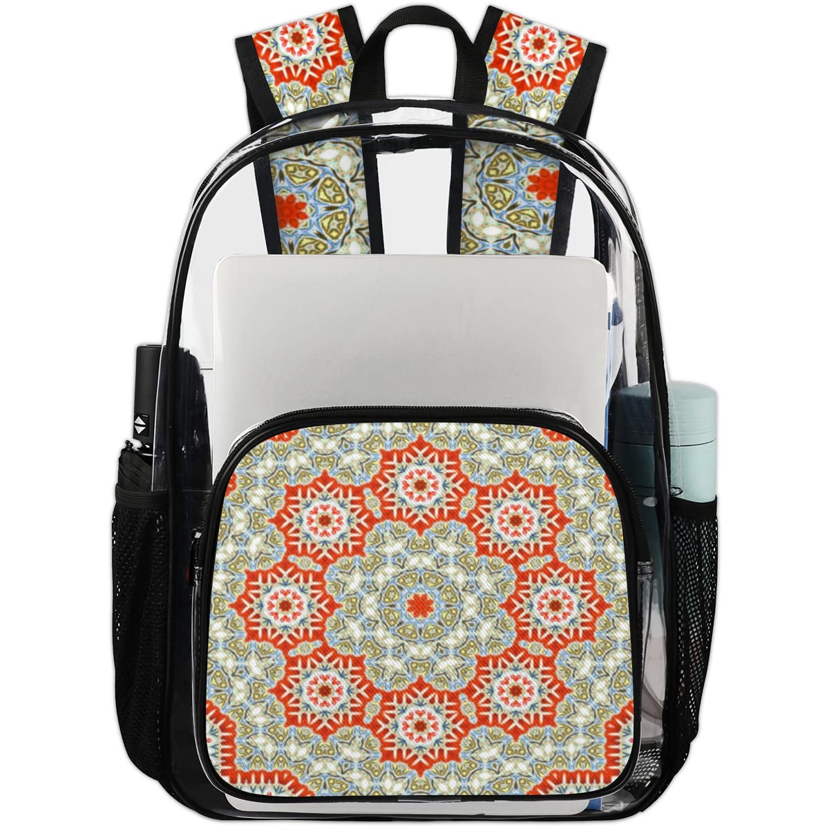 Sac à dos transparent avec sangle en maille confortable L - 8