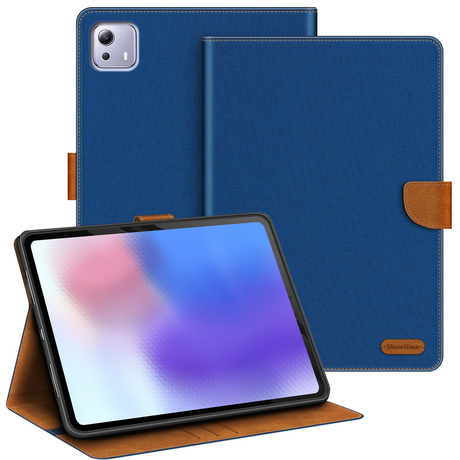 Coque Xiaomi Pad 7S Pro 12.5 anti-rayure avec support rigide intégré bleu - 8
