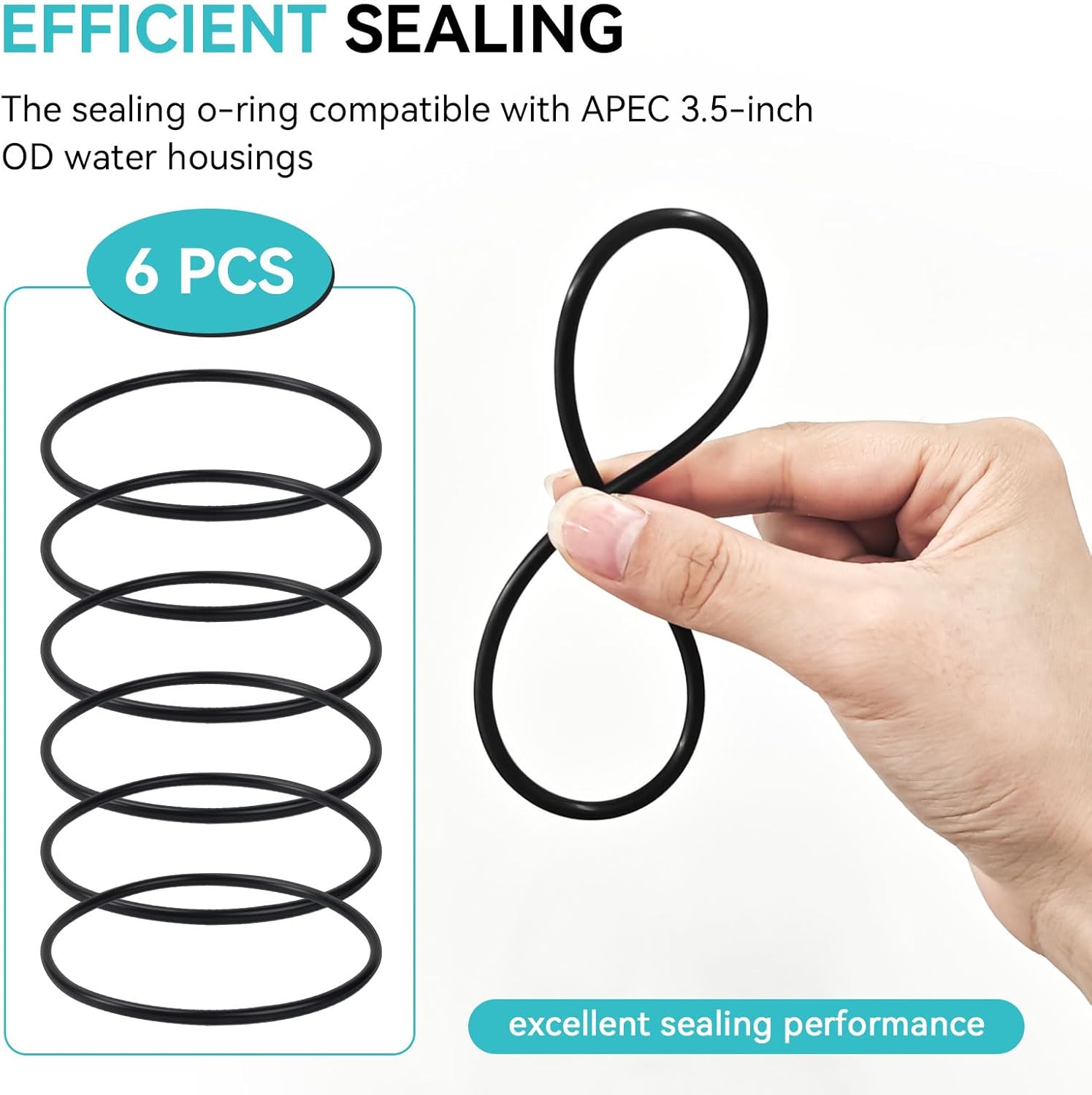 2 Water Filter Wrenches Compatible with APEC Water System, Fit most 10" x 2.5" Filter Housings for Reverse Osmosis or Under-sink Water Flter Systems, Half-Circle 3-3/4" Opening with 6 O-Rings