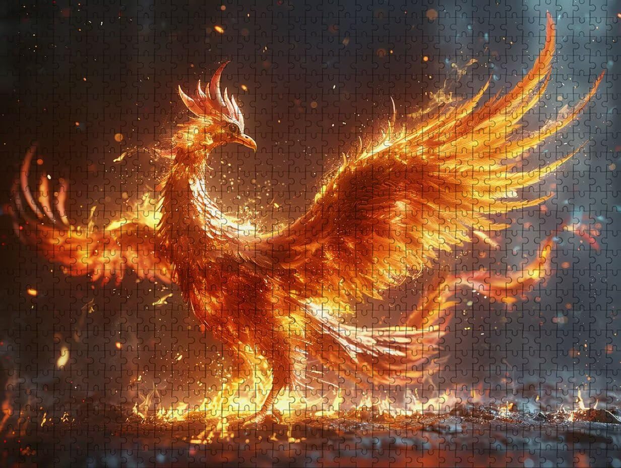 Puzzle Arte con Scatola Flame, Animale Puzzle Legno 2000 Pezzi Adulti 99x70cm, Attività di Intrattenimento ad Alta Difficoltà, DIY Classici Gioco, Jigsaw Per Tutta La Famiglia, Estate Regalo, Z-3702