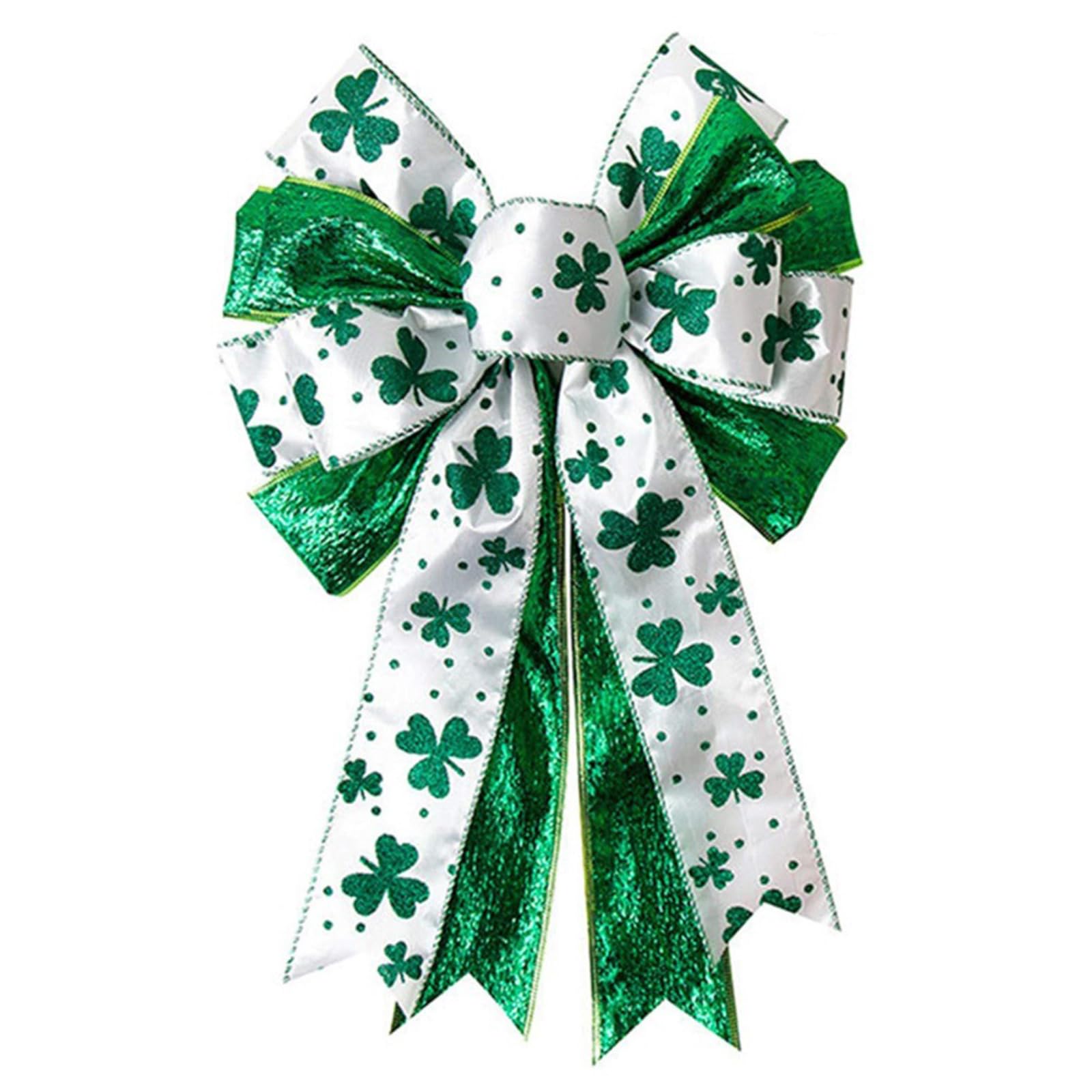 Festival Green Bowknot Ornament for Wreaths and Decorations Perfect for Irish Themed Parties Festival Wreath Bowknot