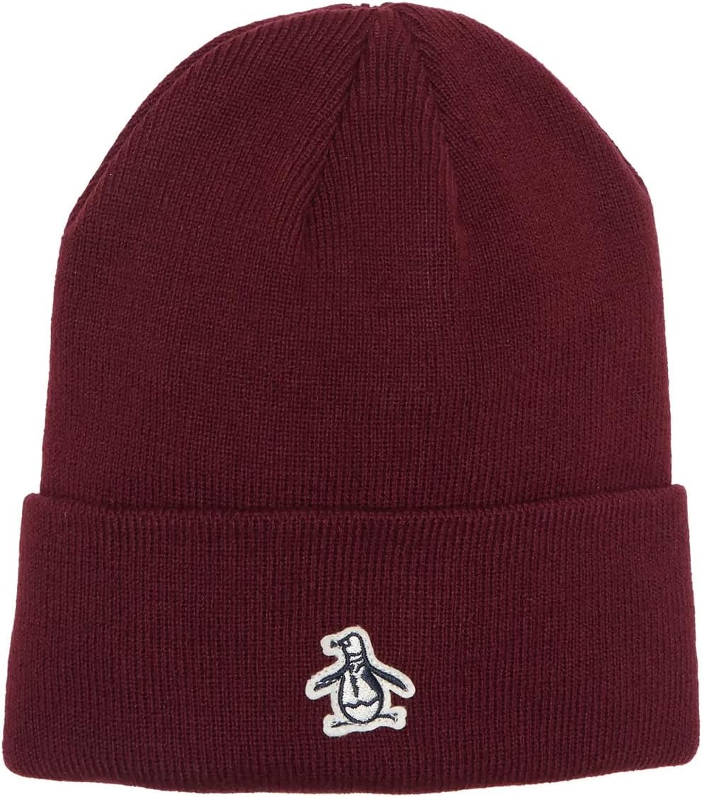 Original Penguin Adult Unisex Logo Cuffed Beanie Knit Hat
