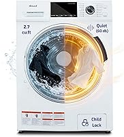 Vista 1 de Combo de lavadora y secadora de carga frontal 2 en 1 de 24 pulgadas, 2.7 pies cúbicos. Lavadora secadora todo en uno sin ventilación
