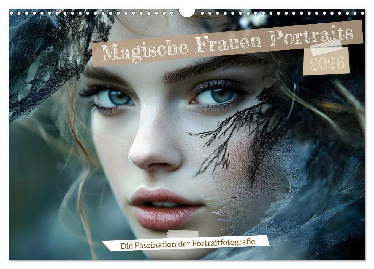 Magical portraits of women UK-Version (Wall Calendar 2026 DIN A3 Landscape), CALVENDO 12 Month Wall Calendar — image 1