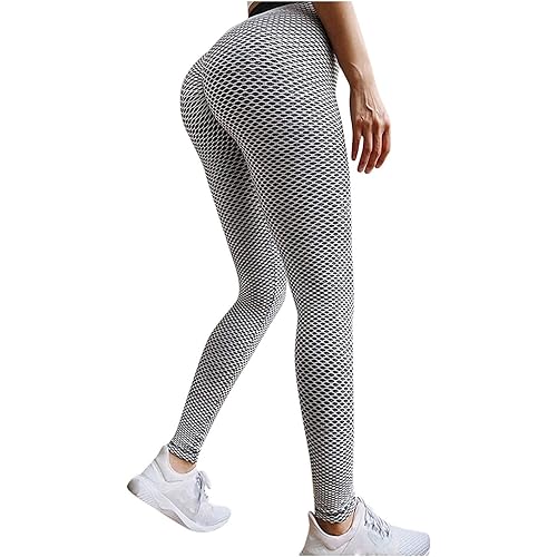 Famous TikTok Leggings, Yoga Pants for Women High Waist Tummy Control Booty Bubble Hip Lifting Workout Running Tights