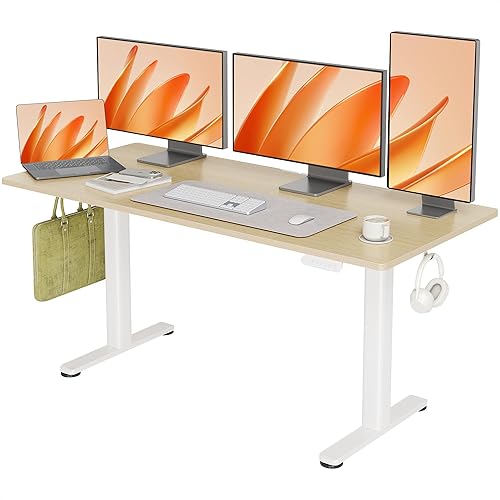 Miniatura 48 de INNOVAR Escritorio eléctrico de pie, escritorio de pie de altura ajustable, escritorio de pie de 40 x 24 pulgadas para computadora de oficina en