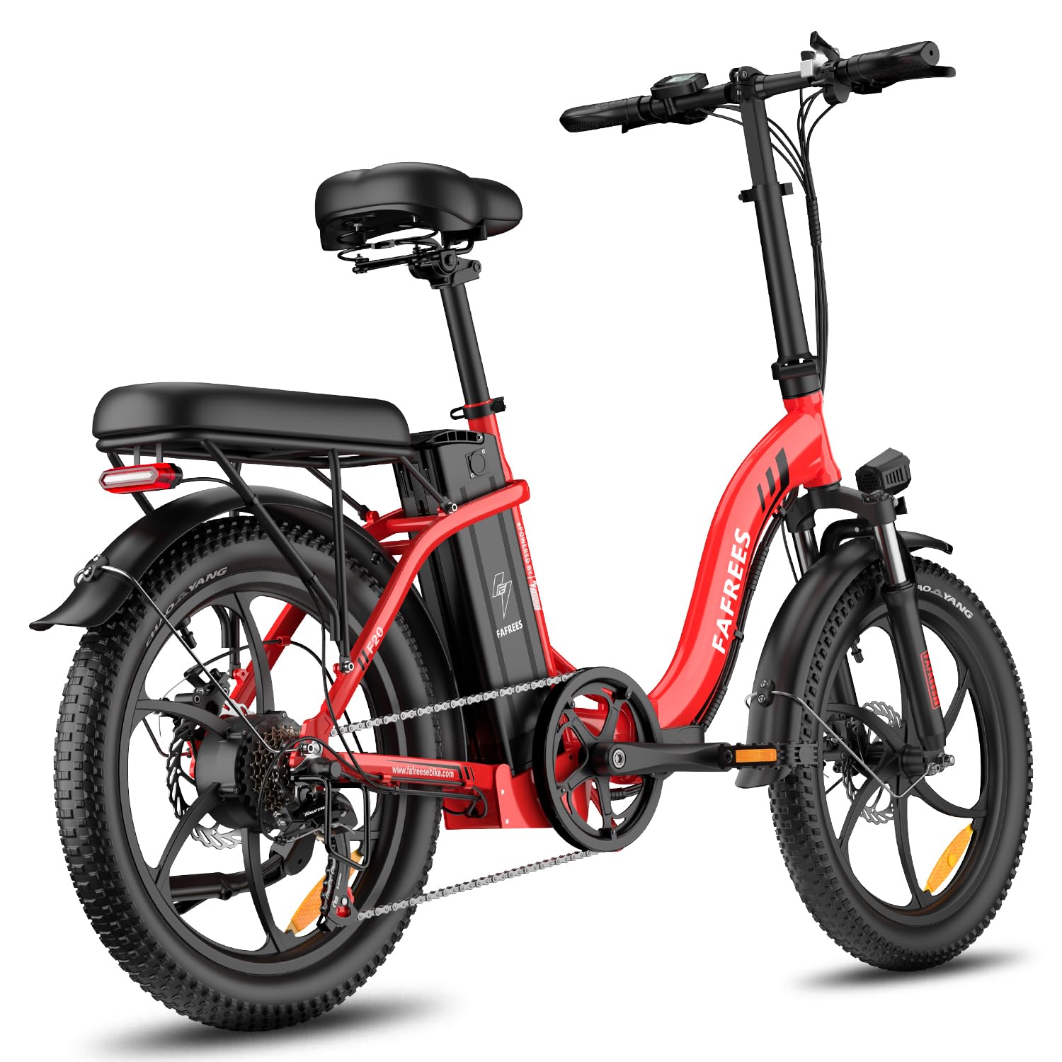cysum F20+ Bici elettrica donna uomo, 20 pollici pieghevole bicicletta elettrica, batteria al litio da 36 V e 20 Ah, motore da 250 W, 25 km/h