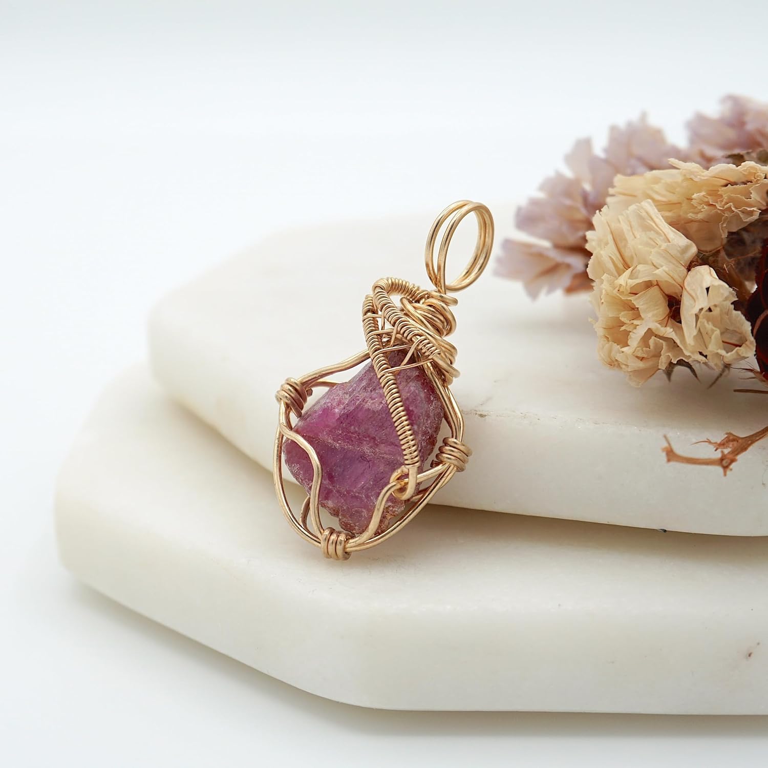 Designs by Nature Gems Raw Pendant Necklace – Wedding Gift Jewelry, 18" 14k Gold Filled Chain - Image 7