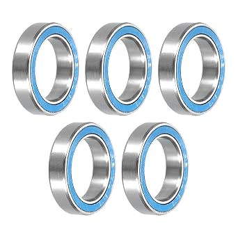 uxcell 5pcs 6701-2RS Miniature Deep Groove Ball Bearings 12x18x4mm Double Sealed Bearings for Electric Motor, Home Appliances, Garden Machinery, P6 ABEC 3