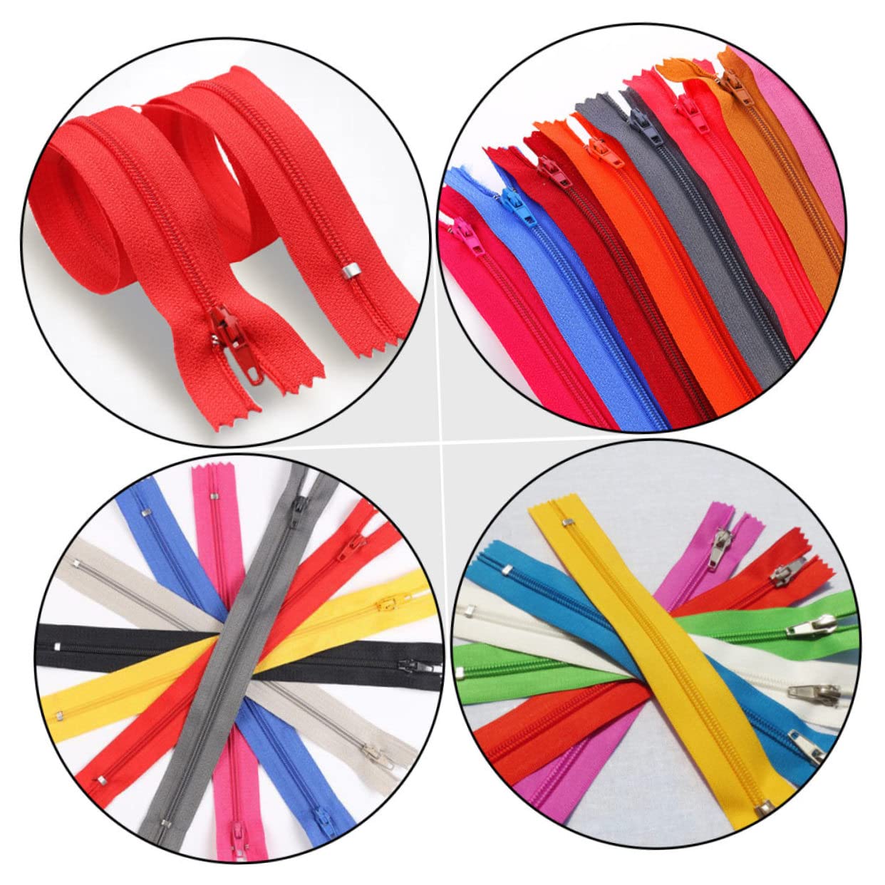 Cerniera Fai da Te Colorata in Nylon, 100 Pezzi, 2, 6x22, 5 Cm