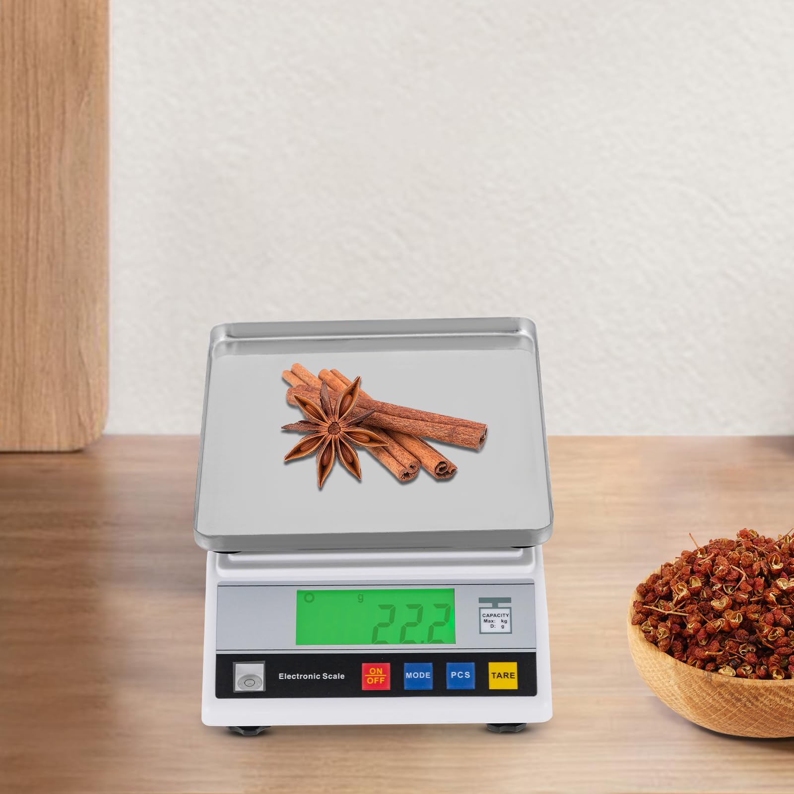 Waga precyzyjna, 6 kg, 0,1 g, waga kuchenna, dokładna waga kuchenna, elektroniczna waga laboratoryjna z wyświetlaczem LCD, funkcja liczenia, do laboratorium, kuchni, magazynu
